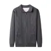 Cardigan de Tricô Masculino com Gola Polo e Zíper, Mistura de Lã Nova, Estilo Old Money, Coleção Outono/Inverno 2026