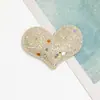 Lentejuelas con Forma de Corazón Brillantes Ultrasónicas con Lazo de Perlas, Accesorios para el Cabello Hechos a Mano para Bricolaje, Decoraciones para Zapatos y Sombreros, Adornos para Ropa
