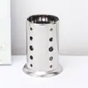 Suporte Organizador de Hashis de Aço Inoxidável Não Magnético com Drenagem, Cesta de Hashis para Restaurante com Furos em Formato de Maçã, Suporte de Hashis com Furo Redondo, Cesta de Hashis, Suporte para Canudos