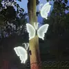 Luces LED dinámicas de mariposa Luces de decoración para césped Alimentadas por energía solar Mariposa Luces de decoración para colgar en árboles Mariposas de iluminación de caminos para paisajes exteriores