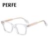 97727 Gafas de moda de comercio exterior europeo y americano con degradado de color, montura fina, montura TR90, antiluz azul