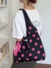 Bolso de axila de lunares dulce y atrevido para mujer, bolso de hombro casual de moda de gran capacidad, bolso de mano tipo tote de nailon versátil para mujer