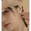Aretes de Loto de Plata Esterlina S999 para Mujer 2023 Nueva Moda Gancho para la Oreja Agujeros en la Oreja Nicho Aretes Redondos Adelgazantes para Rostro