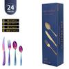 Cross-border High-grade Star Diamond Aço Inoxidável Conjunto de 24 peças Hotel Household Knife, Garfo e Colher Steak Knife Western Tableware Set
