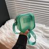 Bolsa de Gelatina Transparente con un Diseño Único, Bolso de Hombro Moderno y Sencillo para Mujer, Bolso Cruzado Transparente Ligero de Nicho para Monedas