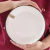 Apenas para Pratos Domésticos Pratos de Jantar Pratos de Jantar de Cerâmica Tigelas Fundas para Sopa Textura Flutuante Personalidade Criativa Louça Simples Nórdica