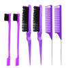 Peine para peinar el cabello al por mayor de comercio exterior, traje de tres filas de peine para el cabello, peine de cola puntiaguda, cepillo para controlar el borde, cepillo para cejas, cepillo para cardar el cabello