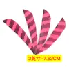 Pluma de pavo para flecha de arco de pluma real con forma de escudo/gota de agua de 3 pulgadas a rayas Belleza de caza DIY Pluma de flecha de madera tradicional