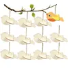 Manualidades Hechas a Mano DIY Pájaros de Madera 3D Manualidades Navideñas para Niños Materiales Didácticos para Niños Color Base Blanco Pintura