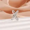 Anillo Doble Capa de Perlas Retro Francesas con Cruz para Mujer, Estilo Europeo y Americano Exagerado, Anillo de Zircón Anudado Dorado
