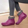 [Compra uno, llévate otro gratis en plantillas] Botas de lluvia impermeables y antideslizantes para mujer para uso en exteriores en clima lluvioso, altura hasta la pantorrilla, con suelas de goma suave