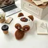 Colgante de Muñeca Gato con Cola de Dibujos Animados Personalizado Accesorios de Broche de Juguete de Peluche para Ropa Accesorios de Tela Rellenos de Algodón Colgante