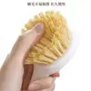 Cepillo para Ollas de Madera Maciza Natural con Mango Largo para Uso Doméstico, Cepillo con Mango de Madera para Lavar Platos y Ollas, Cepillo Multifuncional de Limpieza para Cocina, Herramienta de Limpieza