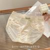 Ropa interior de satén de alta calidad para mujer sexy viento de lluvia primaveral encaje calado nuevos calzones dulces con moño