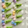 Nuevo Llavero Colgante de Tulipán Tejido a Mano Estilo Fresco Ins Colgante Pequeño Creativo Colgante para Bolso Venta al por Mayor