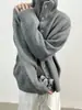 Suéter Decorativo com Botões de Marca Tendência Estilo Coreano Design de Nicho para Homens e Mulheres Suéter Jaqueta Solto Outono e Inverno para Casais