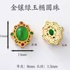 Accesorios estilo chino Chapados en oro Cuentas espaciadoras Pulsera hecha a mano para DIY Cadena para teléfono Color del Dios de la Riqueza Amarillo Colgante de la fortuna que conserva el color Agujero grande Venta al por mayor
