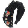 Diadema Europea y Americana Nueva de Halloween Terciopelo Calavera de Dibujos Animados Estéreo Rosa Creativa Elegante Diadema para Vacaciones Accesorios para el Cabello