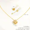 Colar com Pingente de Trevo de Quatro Folhas Totalmente Cravejado em Ouro 24K para Mulheres, Destacável, Versátil para Quatro Formas de Usar, Corrente de Clavícula de Alto Padrão, Mesmo Estilo das Lojas de Joias