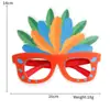 Decoraciones de Carnaval Gafas Fiesta Temática Festiva Ambiente de Disfraz Accesorios para Fotos Monturas de Gafas de Plumas Naranja Azul Verde