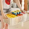 Cesta de Almacenamiento Misceláneo, Caja de Almacenamiento de Snacks y Juguetes, Cesta de Cocina, Caja de Almacenamiento de Plástico de Escritorio para Dormitorio, Caja de Almacenamiento de Ropa