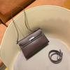 Bolso Cruzado de Hombro Femenino Versátil Retro Europeo y Americano Familia H Popular Celebridad de Internet Estudiante Mismo Estilo Bolso Kelly Estampado de Palma Literario y Artístico