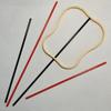Vara de ventilador redonda Vara de plástico Palácio Vara de luz 6mm Hard imitação de bambu Vara Vara vermelha Hanfu Fan Handle Black Stick