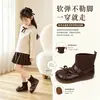 Botinhas para Meninas Estilo Outono e Inverno Botas de Couro com Pelúcia Extra Solado Macio Botinhas Curtas para Bebê Sapatos de Princesa Laço Fashion Botas Infantis