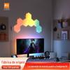 Lâmpada Quântica Hexagonal 5V Lâmpada de Cabeceira Lâmpada de Parede Lâmpada de Atmosfera para Jogos Lâmpada Inteligente em Formato de Colmeia Lâmpada com Captação de Som Uso Interno em Casa