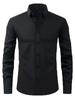 Amazon Venta Caliente Transfronteriza Camisa de Manga Larga AliExpress Camisa de Color Sólido para Hombre Vestido Vestido Novio Padrino Camisa de Boda