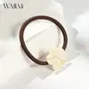 Diadema de Flor Pequeña de Acetato Estilo Francés Primavera y Verano Wjia para Niñas, Banda Elástica para Cola de Caballo Alta, Accesorio para el Cabello