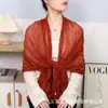 Bufanda Plisada de Algodón y Lino de Color Sólido Estilo Japonés para Otoño e Invierno, Bufanda de Seda Versátil Artística Vintage, Chal Cálido con Arrugas para Mujer con Protección Solar
