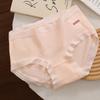 Ropa interior para niñas de algodón puro 7A, entrepierna de algodón antibacteriano, cintura media, talla grande, cómodos, sin costuras, shorts tipo triángulo para niñas