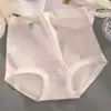 Roupa Íntima para Gestante Tamanho Grande 100kg Cintura Alta Suporte Abdominal Sem Costura Pós-Cesárea Algodão Modal Algodão Puro Feminino Forro de Algodão