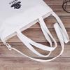 Bolsa de Lona en Blanco Bolsa de Lona Personalizada con Logo Bolso de Hombro de Algodón para Mujer Bolso de Compras Portátil Bolsillo con Cremallera Personalizado