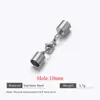 Pulseira de Corda de Couro Banhada a Ouro de Aço Inoxidável Fecho para Extremidade de Colar Design Simples de Fivela Conector de Joias DIY Acessórios