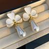 Pendientes de plata S925 estilo coreano con microincrustaciones de circonita cúbica y círculos huecos para mujer, pequeños y exquisitos pendientes de circonita cúbica.