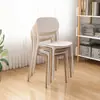 Silla de Plástico para Uso Doméstico, Silla Nordica Engrosada para Comedor con Respaldo, Silla de Negocios para Mesa de Comedor, Taburete Moderno Sencillo Sin