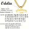 Colar Pingente de Letra Cubana Mais Vendido Versátil Corrente de Clavícula de Aço Inoxidável Corrente de Suéter Colar Personalizado em Inglês