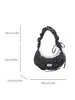 Outono de 2026 Nova Bolsa Feminina com Estampa Floral, Alça de Ombro Plissada, Laço de Renda, Design Artístico, Bolsa de Mão para o Trabalho, Venda por Atacado de Bolsas Femininas