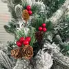 Piñas de Navidad Transfronterizas, Mini Agujas de Pino, Accesorios de Frutas Rojas, Decoraciones para Árbol de Navidad, Ramilletes Simulados, Accesorios de Decoración