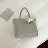 Bolsa de Mão Grande para o Dia a Dia, Estilo Retro Europeu e Americano de Luxo Leve, para Mulheres, Nova Bolsa Tote Tecida Simples 2026, Tendência