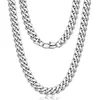 Acero de Titanio Europeo y Americano Acero Inoxidable Cadena Cubana para Hombre Pulsera Hip-Hop Estilo Popular Cadena Redonda Gruesa Joyería al por Mayor