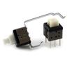 Interruptor autotravante 5.8 com botão de interruptor lateral sem trava de coluna de três pinos com coluna interruptor de botão elétrico atacado