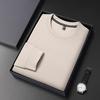 Comércio Exterior Transfronteiriço Outono Colmeia Camiseta de Manga Longa Masculina Sensação de Alto Padrão Verão Casual Top Camiseta Camisa Básica Cabelo Masculino