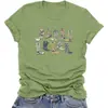 Amazon Europeia e Americana Atacado Transfronteiriço Botas de Cowboy Ocidentais Estampa Casual Solta Gola Redonda Manga Curta Camiseta Feminina Algodão