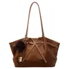 Bolsa de Mão Plissada Retro de Grande Capacidade Feminina 2026 Nova Outono Casual Ombro Único Bolsa de Axila Bolsa Tote para o Trabalho