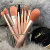 Novo Mini Conjunto de 8 Pincéis de Maquiagem, Conjunto Portátil de Pincéis para Corretivo, Base, Sombra para Olhos, Blush, Ferramentas de Beleza