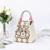 Bolsa Linda Estilo Coreano Hebilla Magnética Trabajo Viaje Diario Portátil Gran Capacidad Bolso Cubo Bolso Tejido de Punto Mayoreo