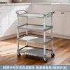 Carro de Comedor de Acero Inoxidable de Tres Niveles para Hotel, Carro Móvil de Plástico con Asa de Empuje, Carro para Servir Comida, Carro Grande para Recoger Platos de Restaurante, Negocios